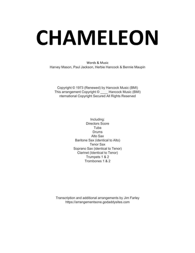 Chameleon (arr. Jim Farley)