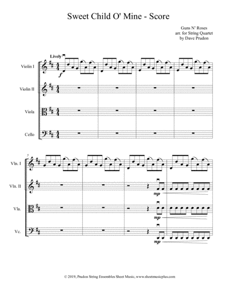 Sweet Child O' Mine (arr. Dave Prudon)