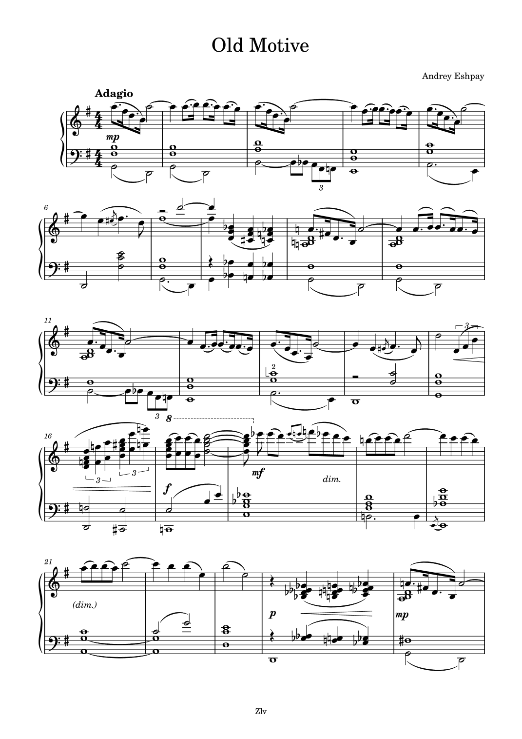 Old Motive (arr. Zellev Music)