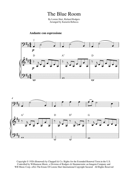 The Blue Room (arr. Kaiserin Rebecca)