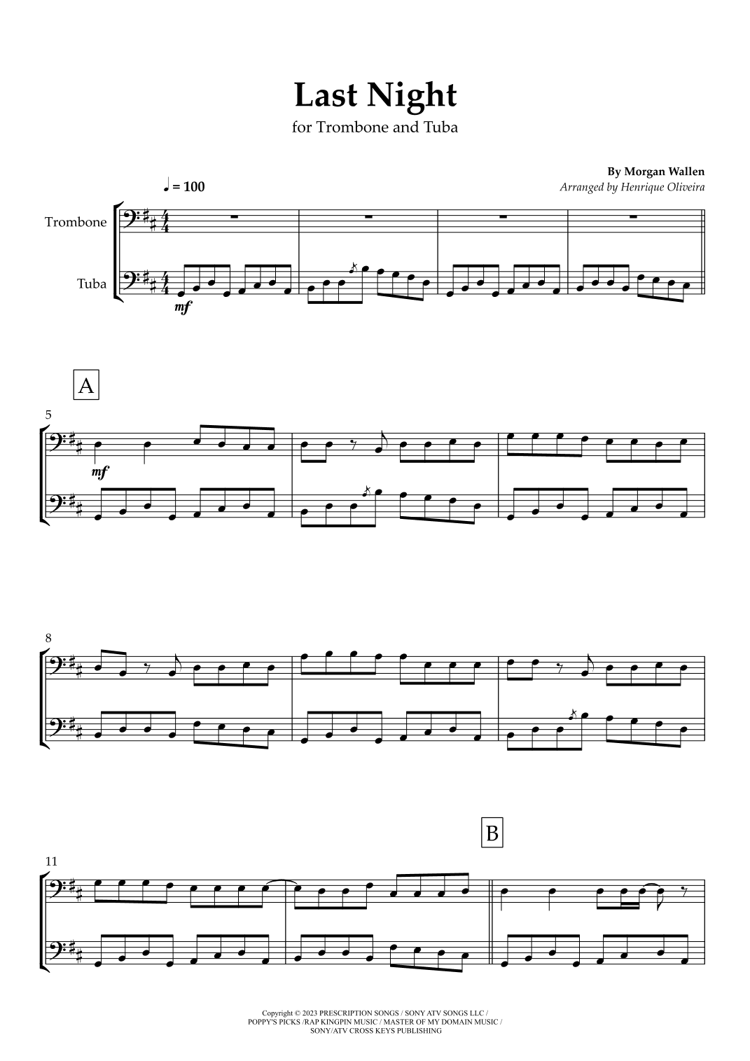 Last Night (arr. Henrique Oliveira)
