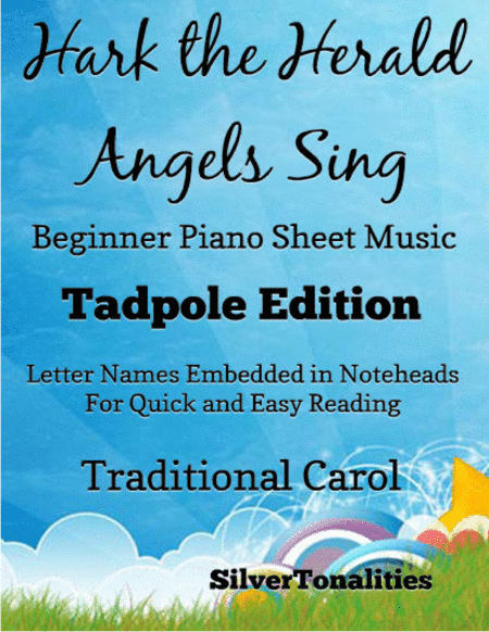 Hark the Herald Angels Sing Beginner Piano Sheet Music 2nd Edition (arr. SilverTonalities)