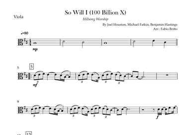 So Will I (100 Billion X) (arr. Fabio Britto)