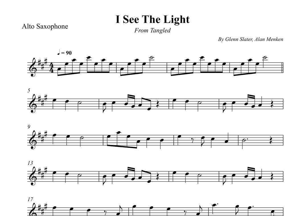 I See The Light (arr. Wesley S. SIlva)
