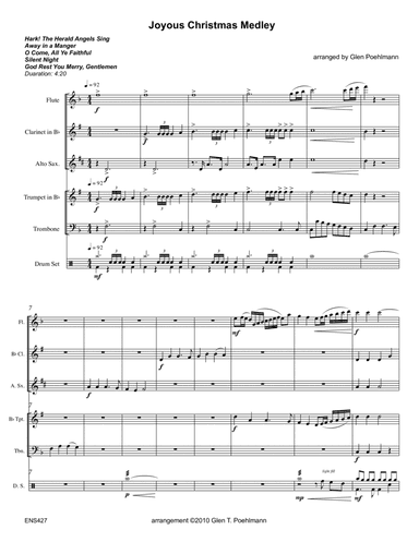 JOYOUS CHRISTMAS MEDLEY (5 carols) - MIXED ENSEMBLE (arr. Glen Poehlmann)