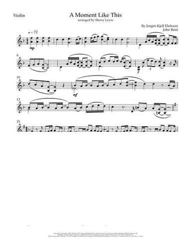 A Moment Like This (arr. Sherry Lewis)