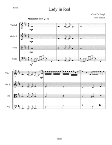 Lady In Red (arr. Thomas Strauch)