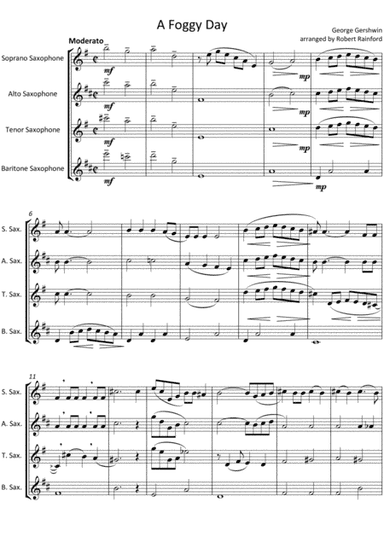 A Foggy Day (In London Town)  from A DAMSEL IN DISTRESS (arr. Robert Rainford)
