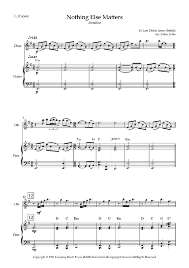 Nothing Else Matters (arr. Fabio Britto)