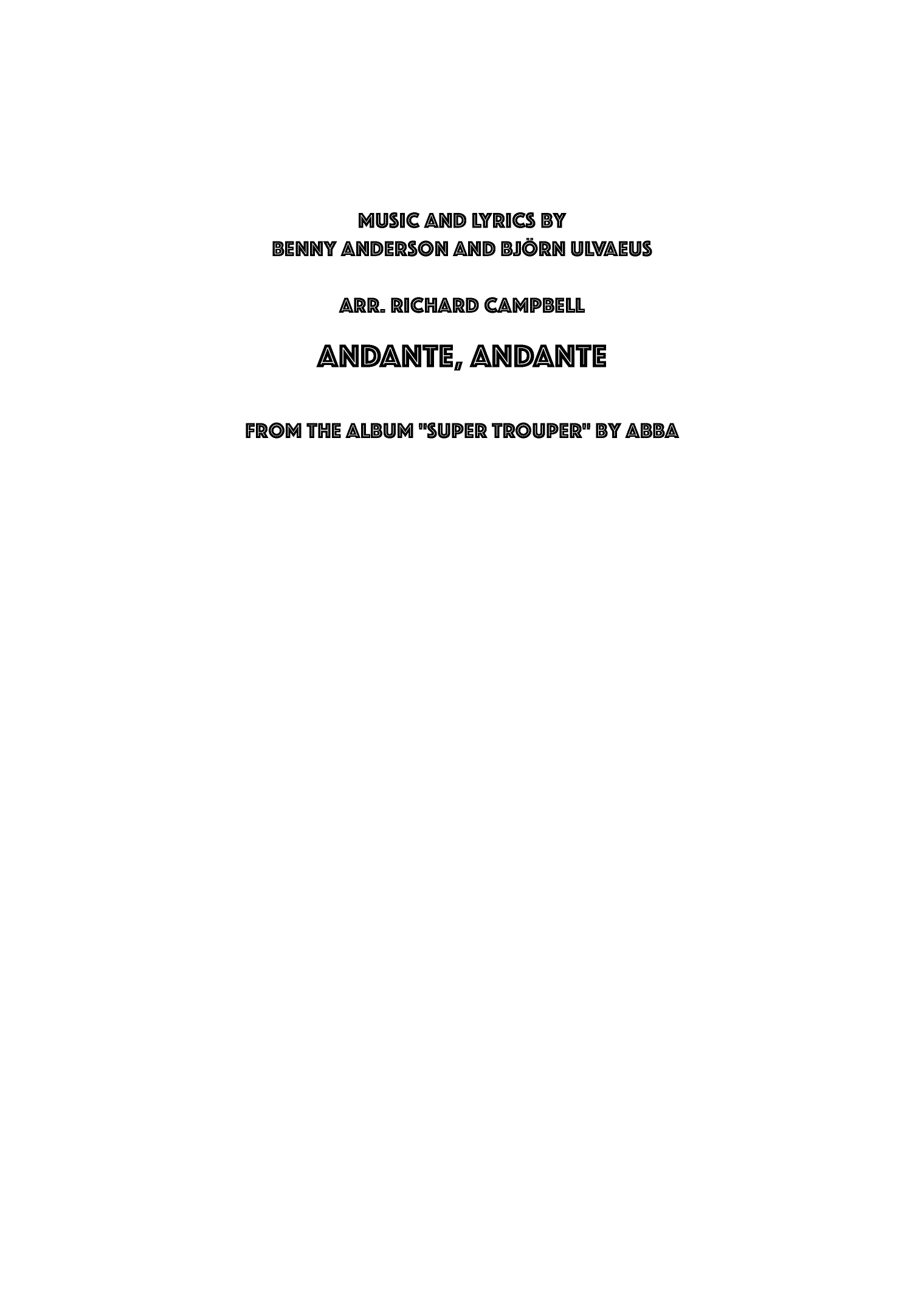 Andante, Andante (arr. Richard Campbell)