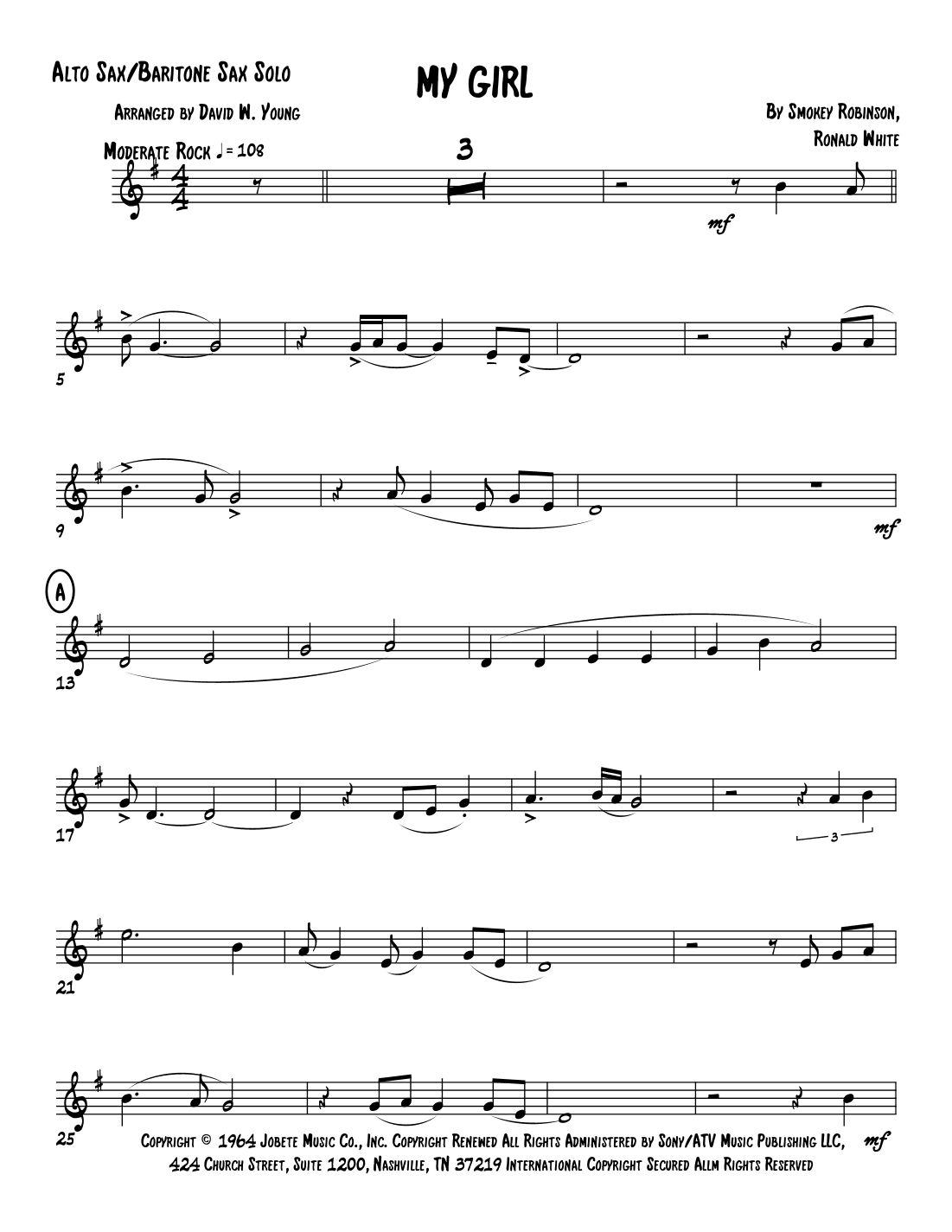My Girl (arr. David W. Young)