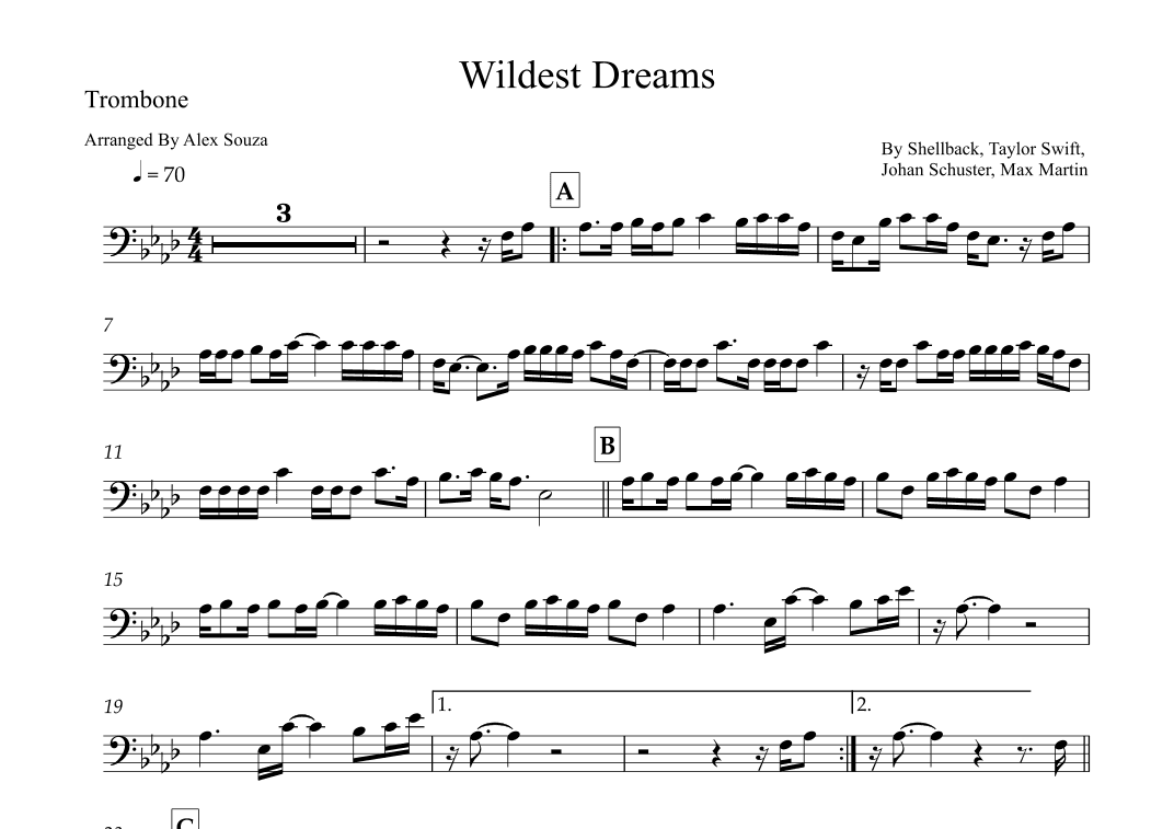 Wildest Dreams (arr. Alex Souza)