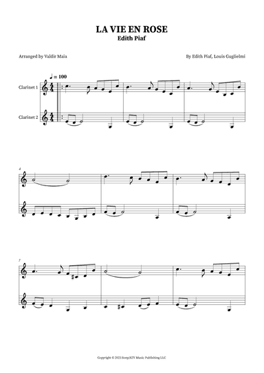 La Vie En Rose (arr. Valdir Maia)