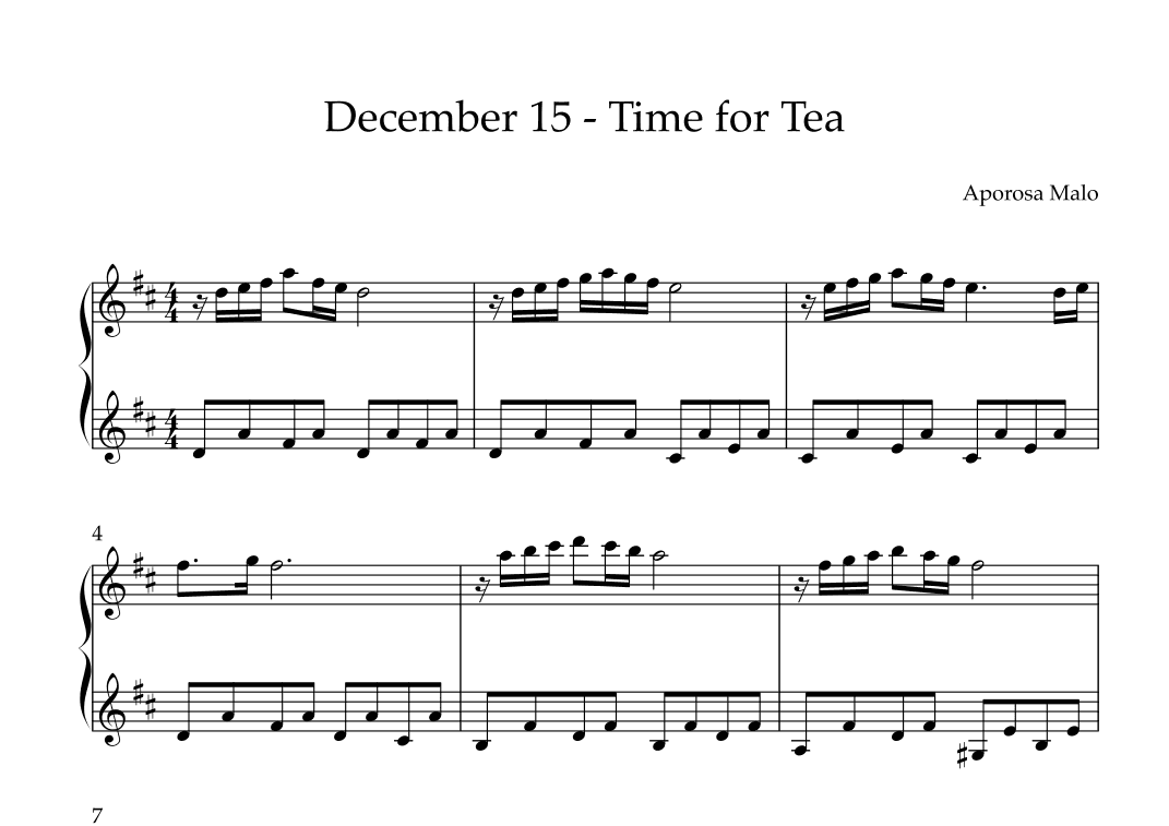 December 15 - Time for Tea