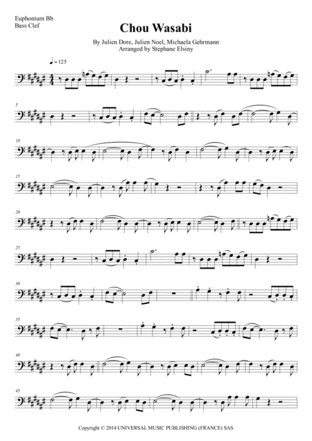 Chou Wasabi (arr. Stephane ELSINY)