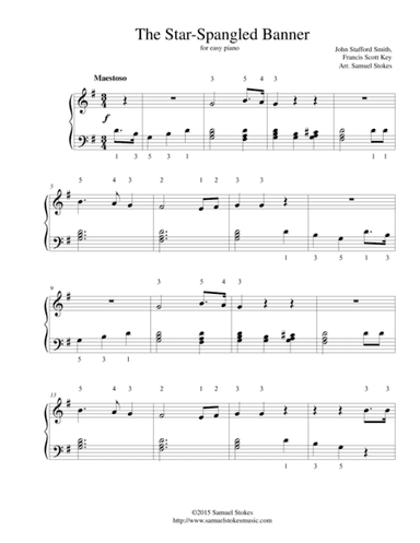 The Star-Spangled Banner - for easy piano (arr. Samuel Stokes)