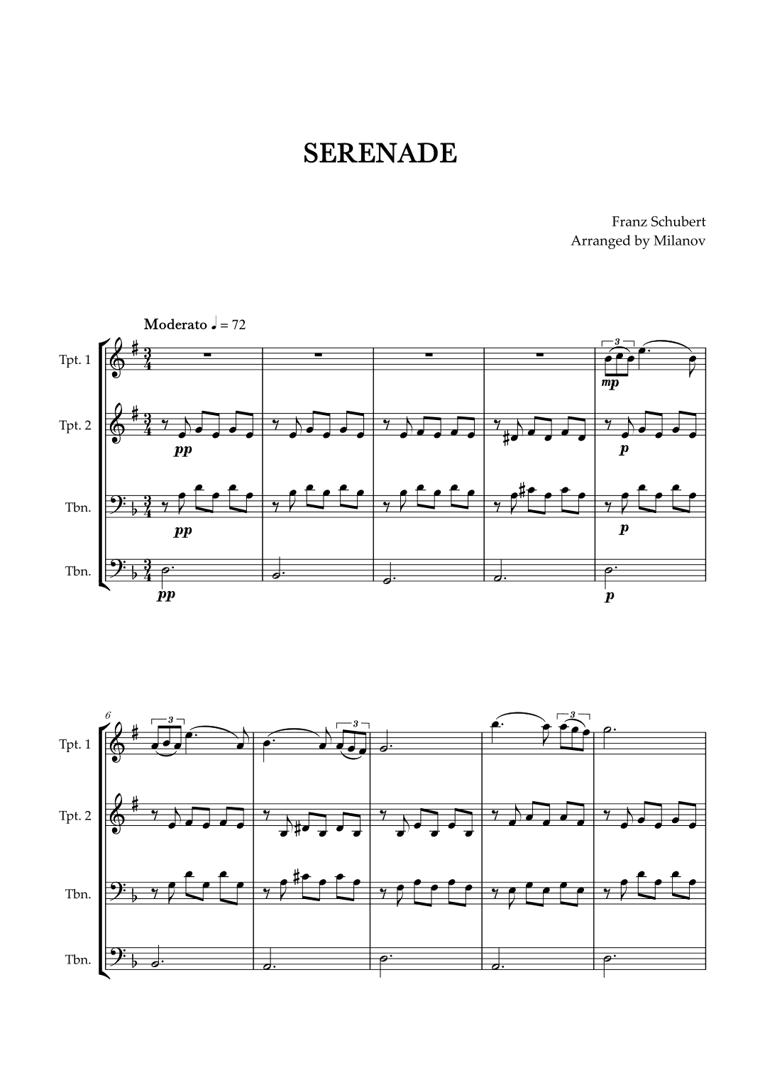 Serenade | Schubert | Brass Quartet (arr. Milanov)