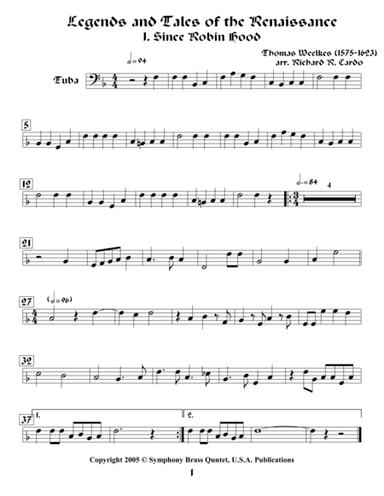 Legends & Tales of the Renaissance (of Loss) - 1. Since Robin Hood (Tuba) (arr. R.R.Cardo)