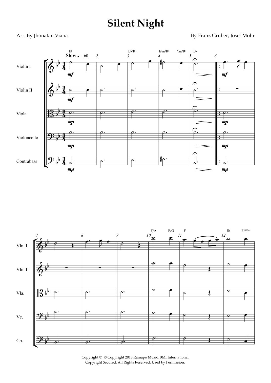 Silent Night (arr. Jhonatan Lucio Viana)