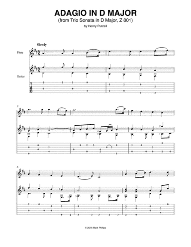 Adagio in D Major (from Trio Sonata in D Major, Z 801) (arr. Mark Phillips)