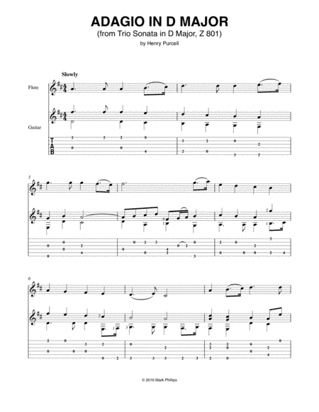 Adagio in D Major (from Trio Sonata in D Major, Z 801) (arr. Mark Phillips)
