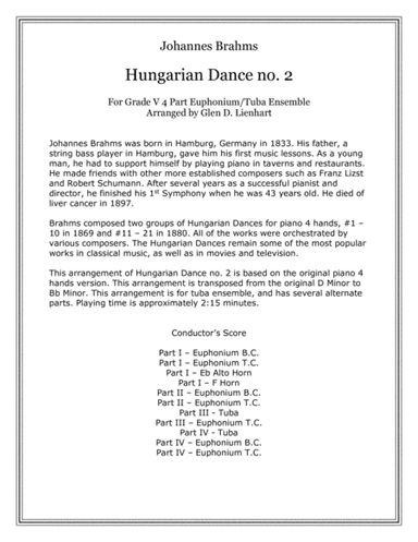 Hungarian Dance no. 3 (arr. Glen D. Lienhart)