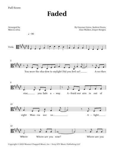 Faded (arr. Márcio Silva)