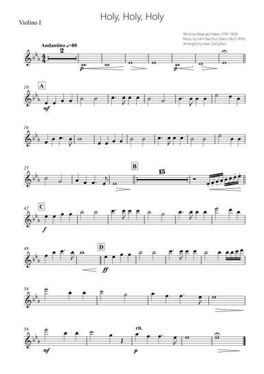 Holy Holy Holy (arr. Isaac Gonçalves)