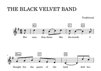 The Black Velvet Band (arr. Amy's Music Nook)