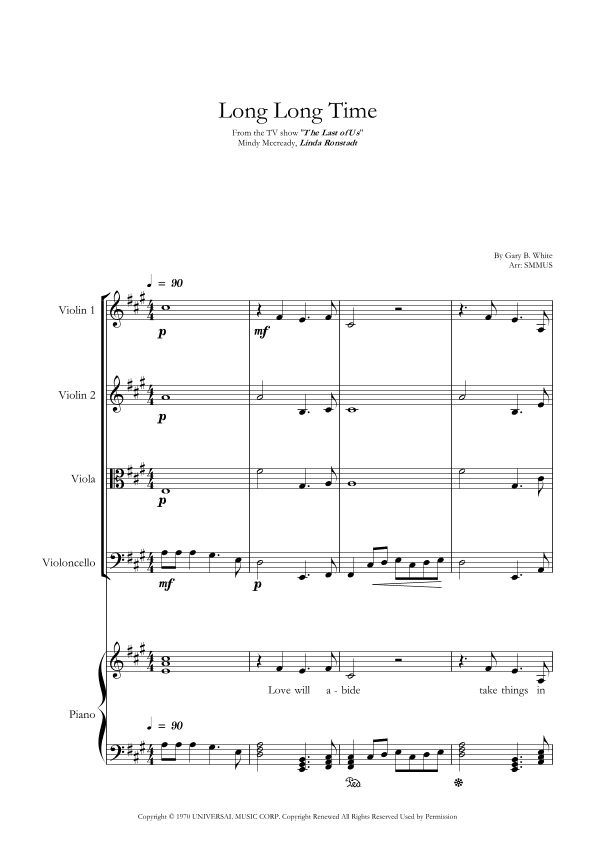 Long Long Time (arr. SMMUS)