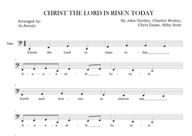 CHRIST THE LORD IS RISEN TODAY (arr. Jo Araujo)