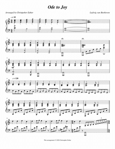 Ode to Joy (Advanced Piano) (arr. Christopher Esther)