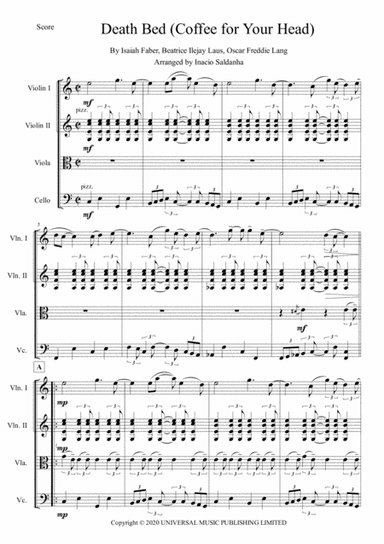 Death Bed (arr. Inacio Saldanha)