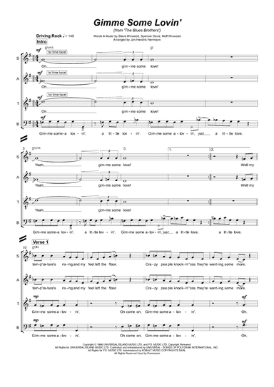 Gimme Some Lovin' (arr. Jan-Hendrik Herrmann)