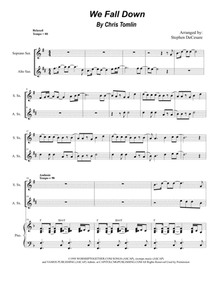 We Fall Down (arr. Stephen DeCesare)