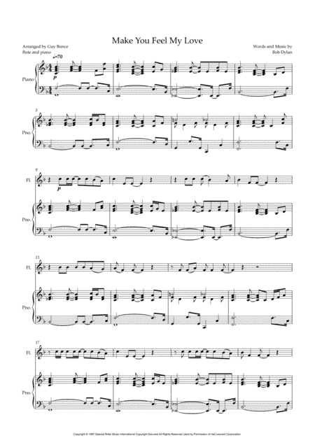Make You Feel My Love (arr. Guy Bunce)