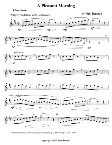 A Pleasant Morning-oboe solo