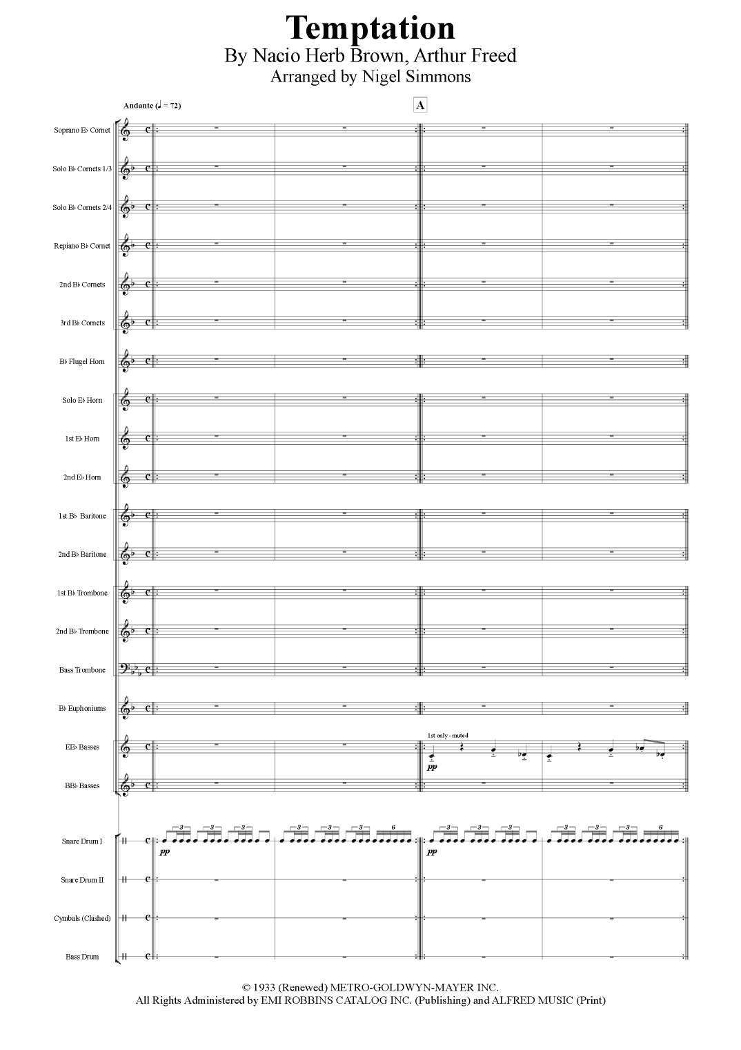 Temptation (arr. Nigel Simmons)
