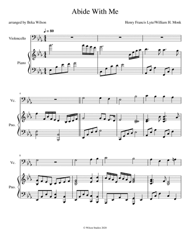 Abide With Me--cello solo (arr. Beka Wilson)