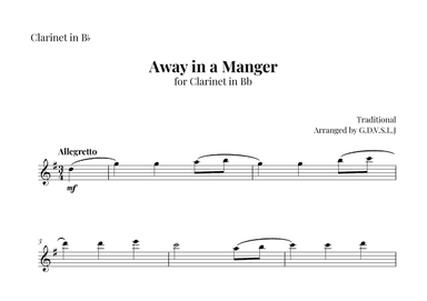 Away in a Manger (arr. G.D.V.S.L.J)