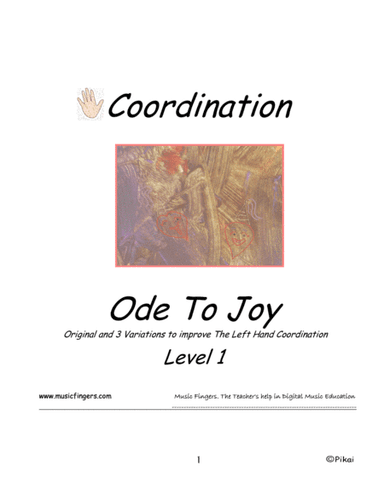 Ode to Joy. Lev. 1. Coordination (arr. Music Fingers)