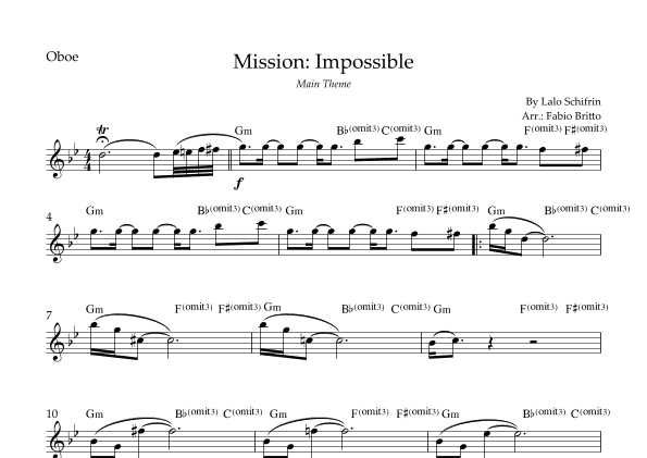 Mission: Impossible Theme (arr. Fabio Britto)