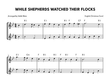 While Shepherds Watched Their Flocks - Flute Duet (arr. Valdir Maia)