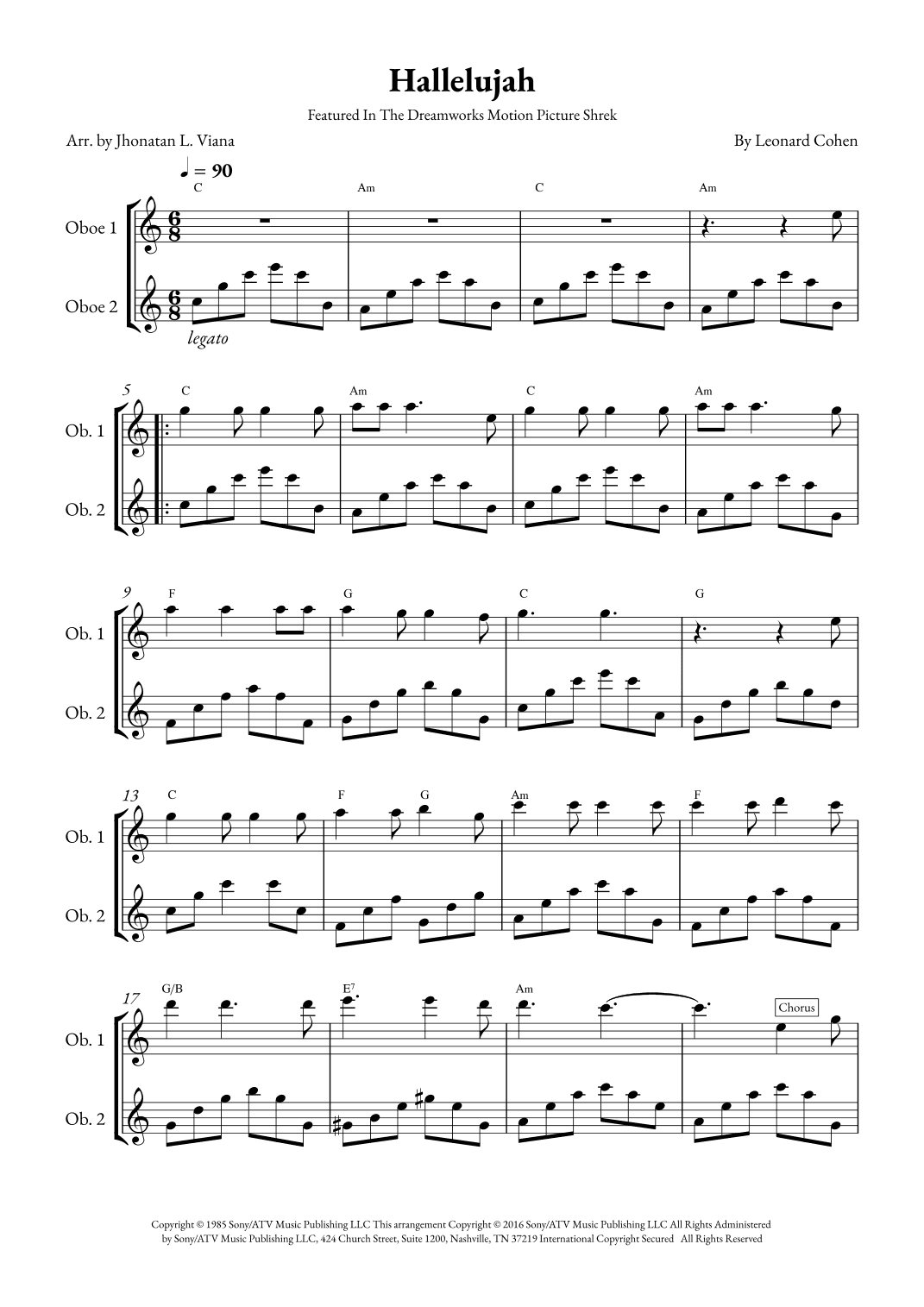 Hallelujah (arr. Jhonatan Lucio Viana)