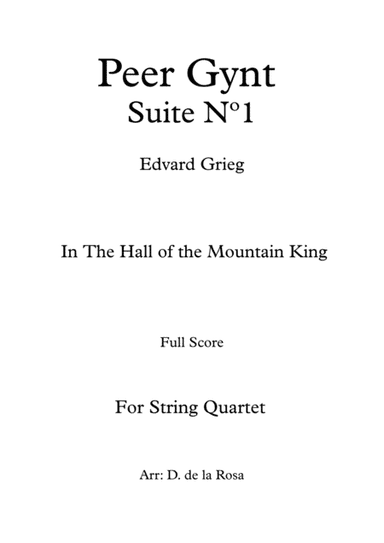 In The Hall of the Mountain King - Peer Gynt Suite N (arr. Daniel de la Rosa Oliva)