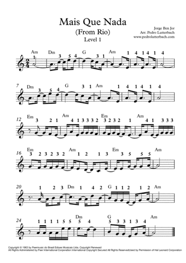 Mas Que Nada (arr. Pedro Lutterbach)