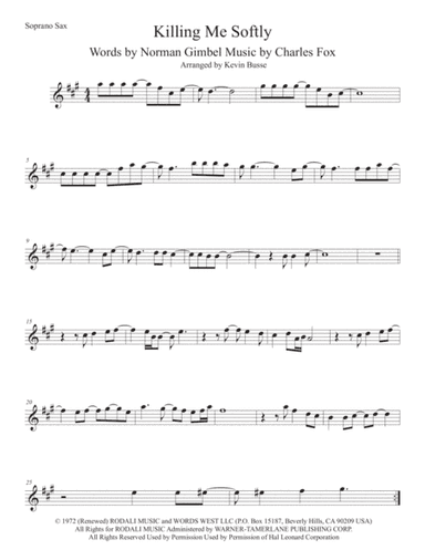 Killing Me Softly With His Song (arr. Kevin Busse)
