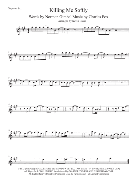 Killing Me Softly With His Song (arr. Kevin Busse)