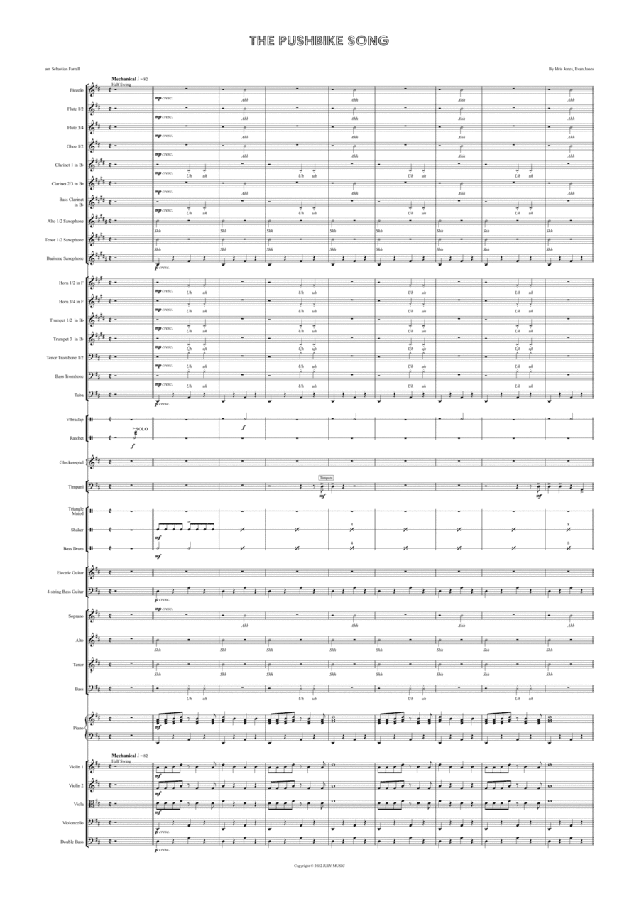 The Pushbike Song (arr. Sebastian Farrall)
