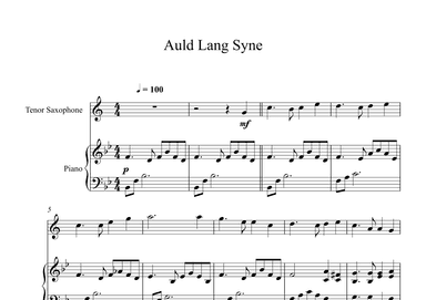 Auld Lang Syne (Tenor Sax + Piano) (arr. Digital Book Music)